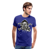 Cross Bones Gasmask | Men's Premium T-Shirt - royal blue