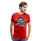 Cross Bones Gasmask | Men's Premium T-Shirt - red