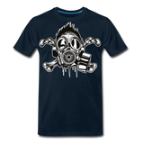 Cross Bones Gasmask | Men's Premium T-Shirt - deep navy