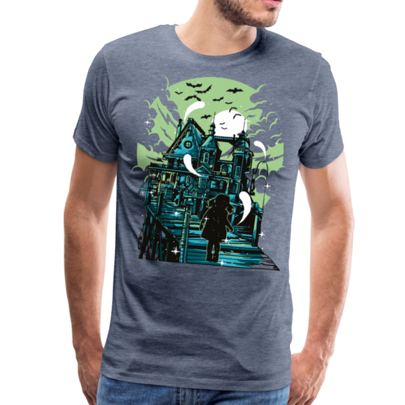 Haunted House | Men's Premium T-Shirt - heather blue