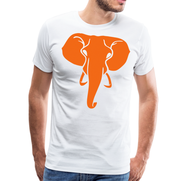 Elephant Head | Men's Premium T-Shirt - white