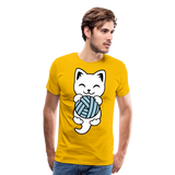 Kitten I | Men's Premium T-Shirt - sun yellow