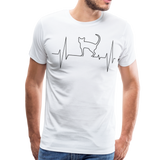 My Heart Beats For My Cat I | Men's Premium T-Shirt - white