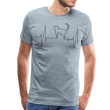 My Heart Beats For My Cat I | Men's Premium T-Shirt - heather ice blue