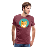 Cat's Portrait | Men's Premium T-Shirt - heather burgundy