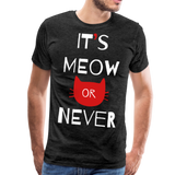 It's Meow Or Never II | Men's Premium T-Shirt - charcoal gray