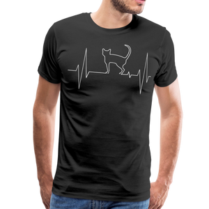 My Heart Beats For My Cat II | Men's Premium T-Shirt - black