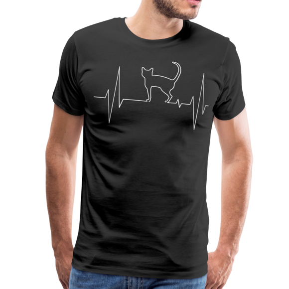 My Heart Beats For My Cat II | Men's Premium T-Shirt - black