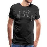 My Heart Beats For My Cat II | Men's Premium T-Shirt - black