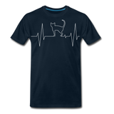 My Heart Beats For My Cat II | Men's Premium T-Shirt - deep navy