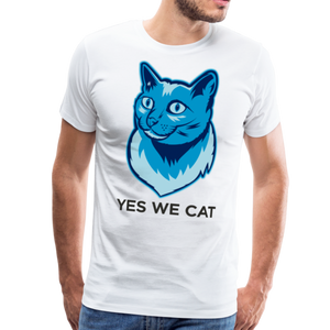 Yes We Cat | Men's Premium T-Shirt - white