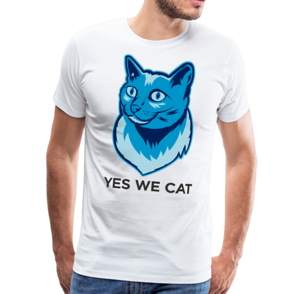 Yes We Cat | Men's Premium T-Shirt - white