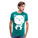 Neko Cat II | Men's Premium T-Shirt - teal