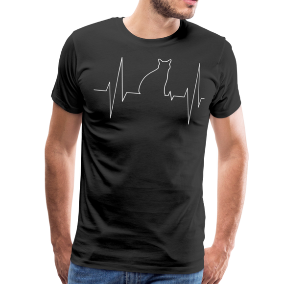 My Heart Beats For My Cat III | Men's Premium T-Shirt - black