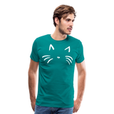 Cat's Whiskers II | Men's Premium T-Shirt - teal