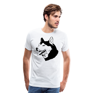 Husky I | Men's Premium T-Shirt - white