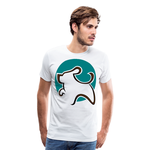 Dog Logo III | Men's Premium T-Shirt - white