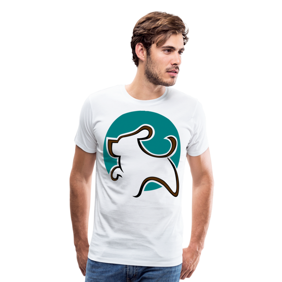 Dog Logo III | Men's Premium T-Shirt - white