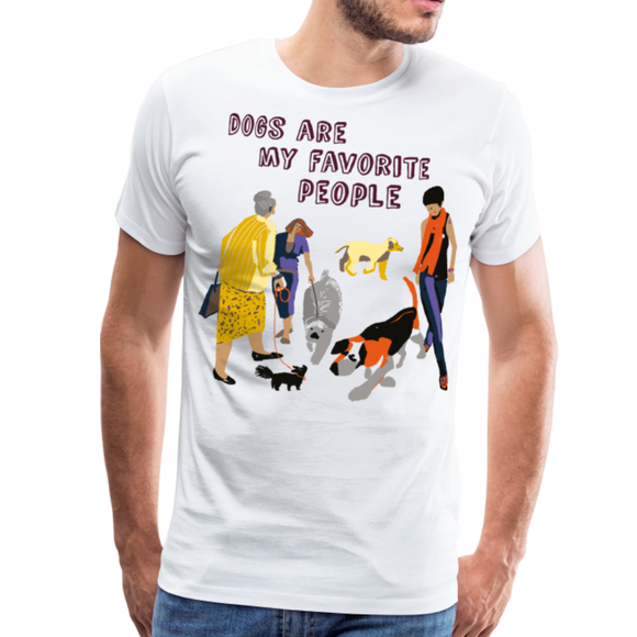 Dogs Are My Favorite People III | Men's Premium T-Shirt - white