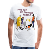 Dogs Are My Favorite People III | Men's Premium T-Shirt - white