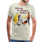 Dogs Are My Favorite People III | Men's Premium T-Shirt - heather oatmeal