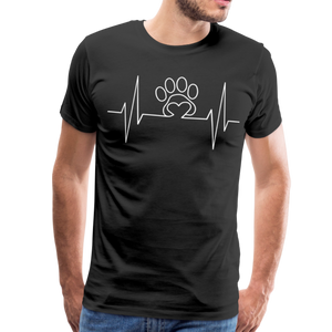 ECG Dog Paw II | Men's Premium T-Shirt - black