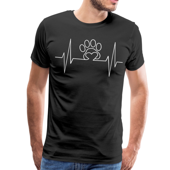 ECG Dog Paw II | Men's Premium T-Shirt - black