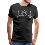 ECG Dog Paw II | Men's Premium T-Shirt - black