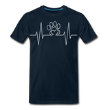 ECG Dog Paw II | Men's Premium T-Shirt - deep navy