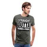 Straight Outta Mama+Papa II | Men's Premium T-Shirt - asphalt gray