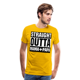 Straight Outta Mama+Papa II | Men's Premium T-Shirt - sun yellow