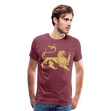 Regal Lion III | Men's Premium T-Shirt - heather burgundy