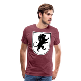 Lion Crest II | Men's Premium T-Shirt - heather burgundy