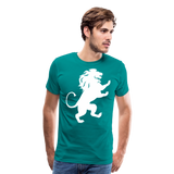 Lion Silhouette II | Men's Premium T-Shirt - teal