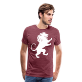 Lion Silhouette II | Men's Premium T-Shirt - heather burgundy