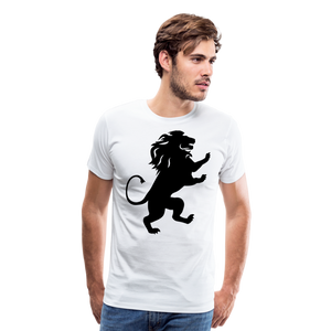 Lion Silhouette I | Men's Premium T-Shirt - white