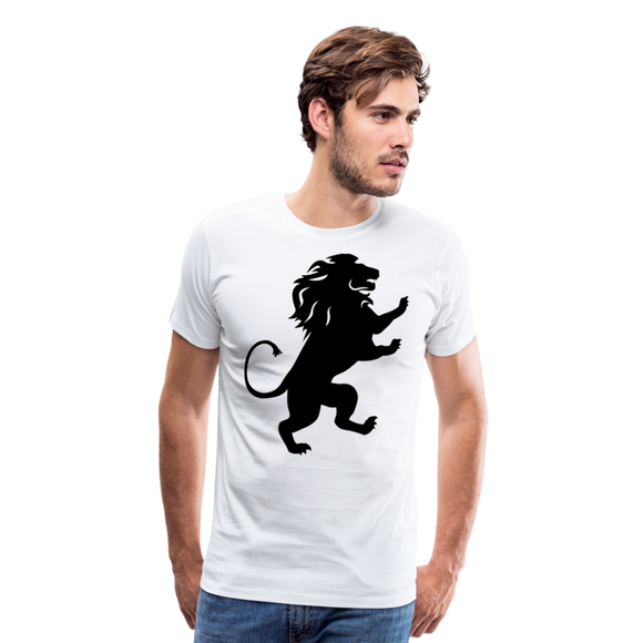 Lion Silhouette I | Men's Premium T-Shirt - white