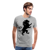 Lion Silhouette I | Men's Premium T-Shirt - heather gray