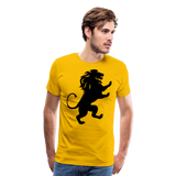 Lion Silhouette I | Men's Premium T-Shirt - sun yellow