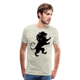 Lion Silhouette I | Men's Premium T-Shirt - heather oatmeal