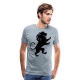 Lion Silhouette I | Men's Premium T-Shirt - heather ice blue