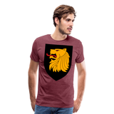 Lion Crest V | Men's Premium T-Shirt - heather burgundy