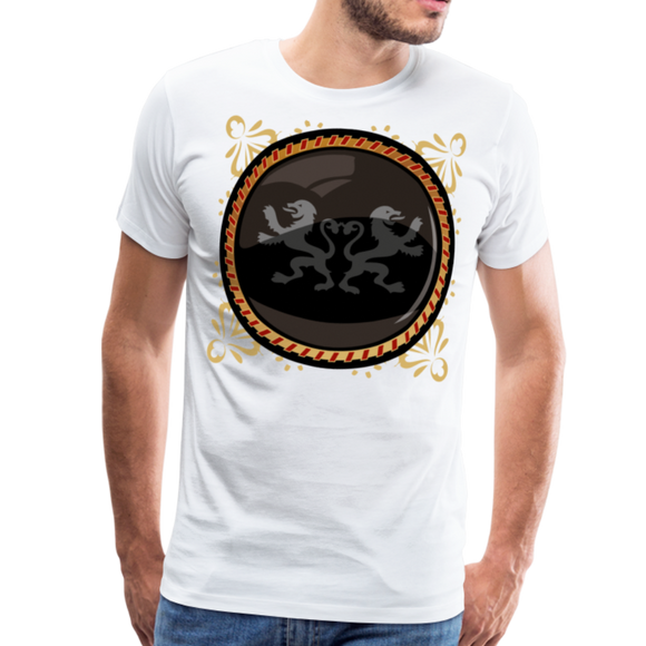 Lion Symbol | Men's Premium T-Shirt - white