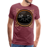 Lion Symbol | Men's Premium T-Shirt - heather burgundy