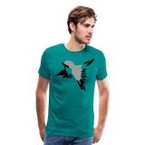 Abstract Sparrow I | Men's Premium T-Shirt - teal