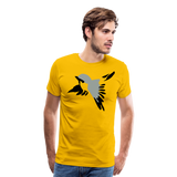 Abstract Sparrow I | Men's Premium T-Shirt - sun yellow