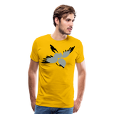 Abstract Sparrow II | Men's Premium T-Shirt - sun yellow