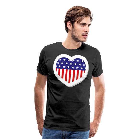 iHeart USA | Men's Premium T-Shirt - black