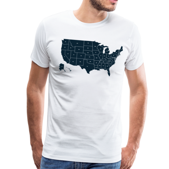 Every US State II | Men's Premium T-Shirt - white