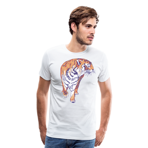 Sad Tiger | Men's Premium T-Shirt - white